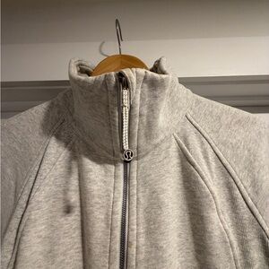 lululemon athletica Light Gray Full-Zip Bomber Jacket